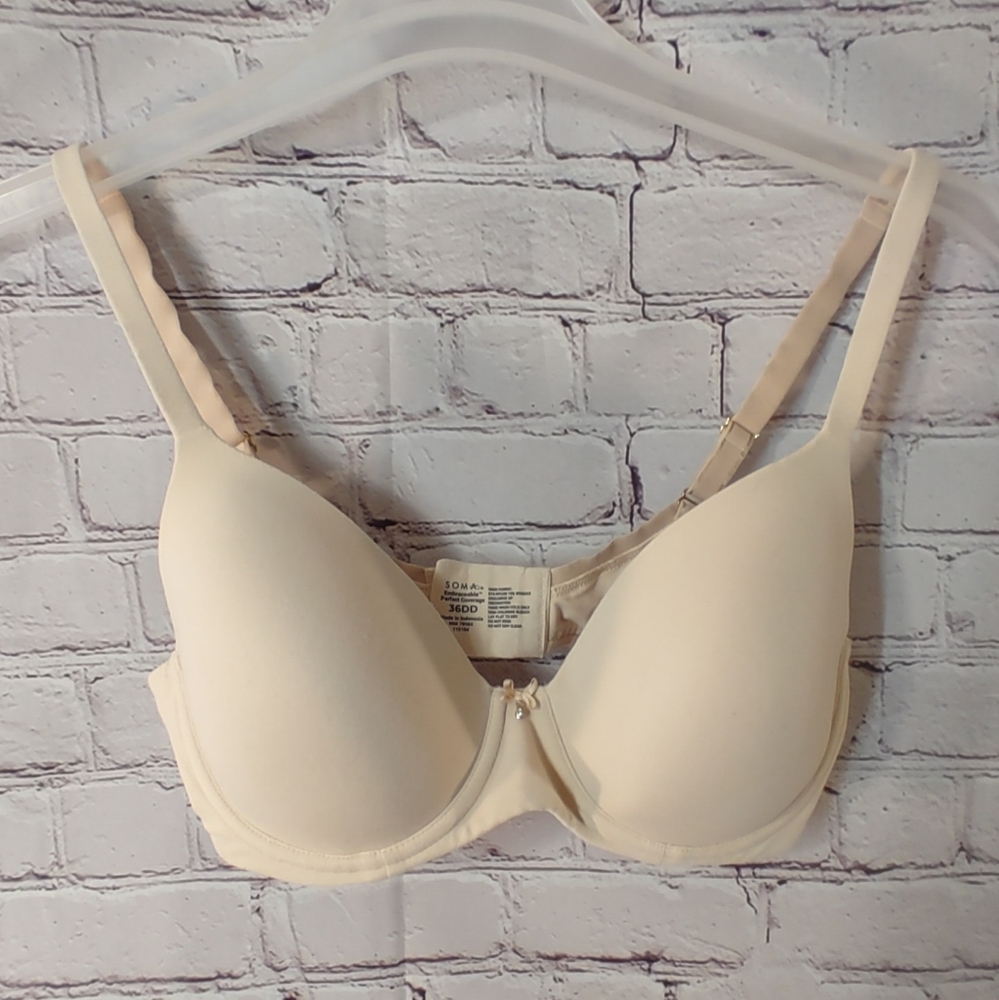 Soma 36DD Embraceable Perfect Coverage Underwire Bra Cream